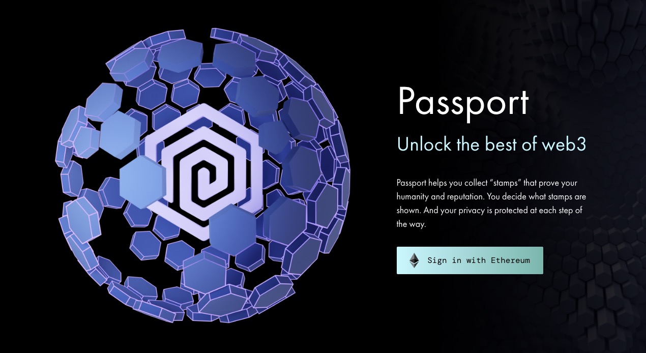 Image Website Gitcoin Passport