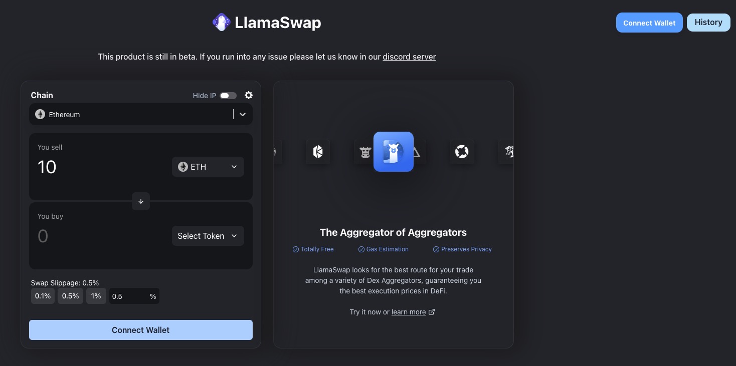 Image Website LlamaSwap